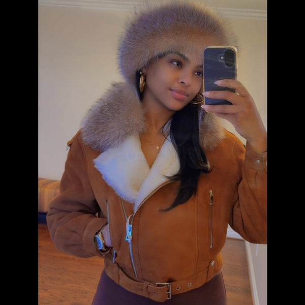 Cutesy Shearling Crop