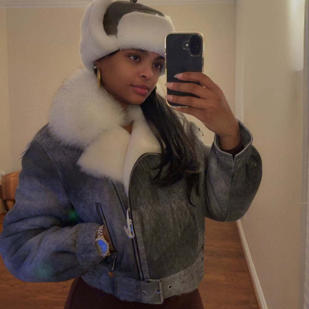 Cutesy Shearling Crop